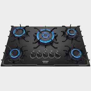 Cooktop 5 Bocas Itatiaia Itamaster Tripla Chama Em Vidro Temperado