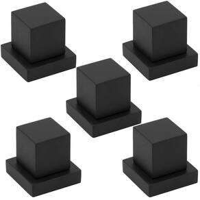 Kit 5 Acabamentos Registro Preto Quadrado Ou 100% Metal