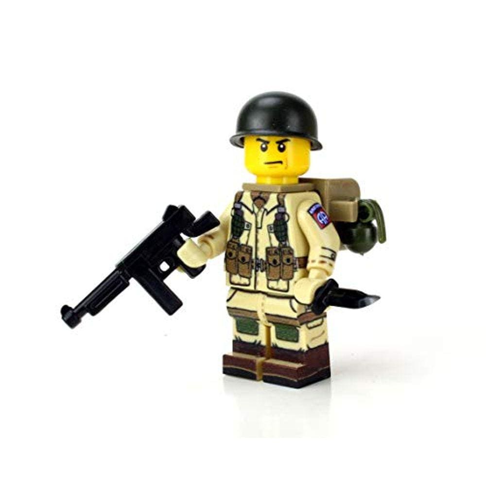 Battle Brick Custom US Army WW2 82º Paraquedista Aerotransportado (SKU2) Minifigura