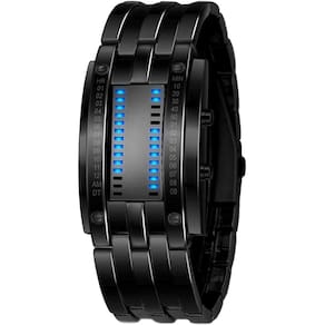 Relógio Digital LED Quadrado à Prova d`Água, Preto, Masculino