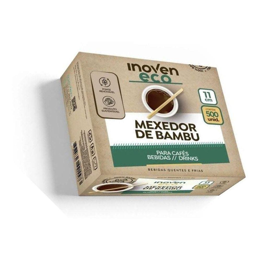 Mexedor Bambu Inoven Cafe Bebidas Drinks 11 Cm 500 Unidades