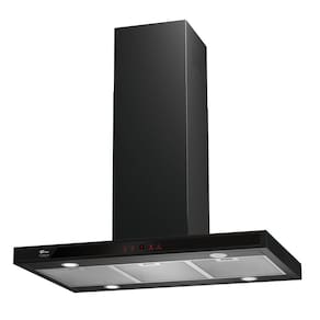 Coifa de Ilha 90cm Platinium Ebony 127V Fischer Preto Preto