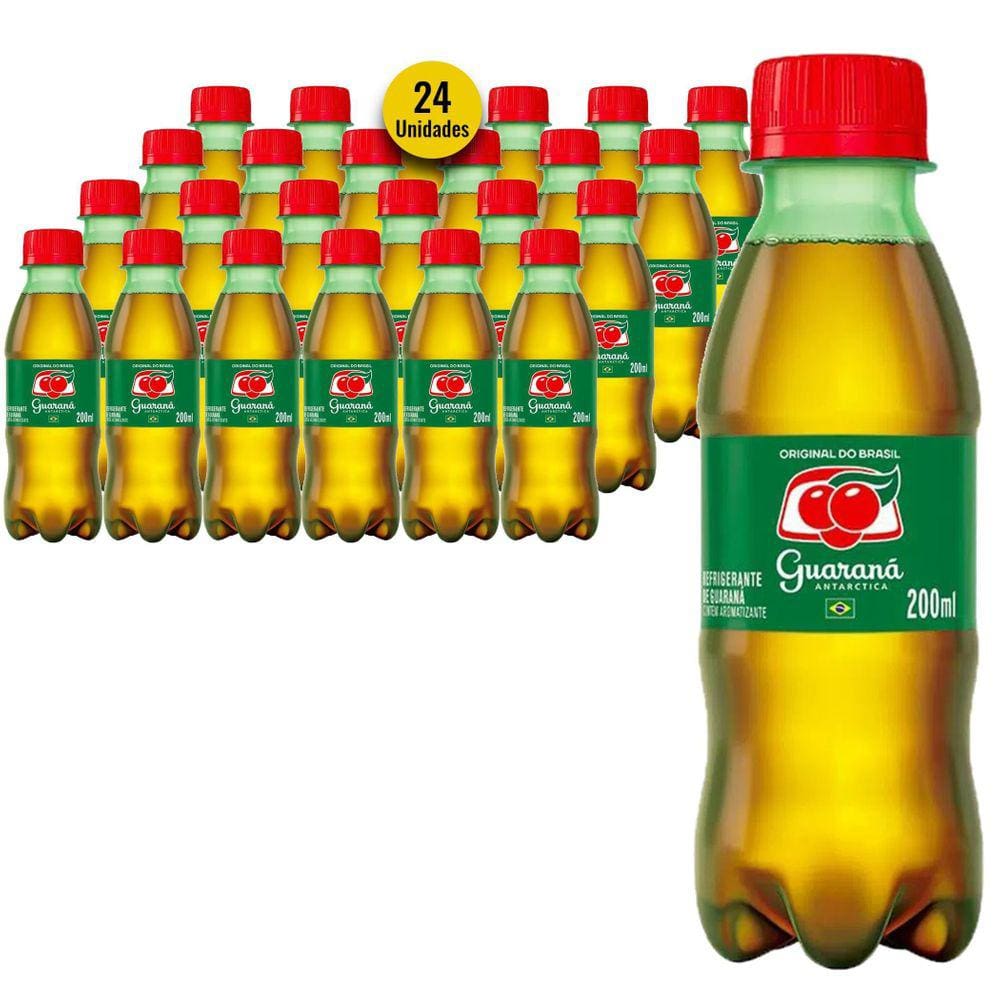 Refrigerante Guaraná Antarctica Pet 200Ml 24 Unidades
