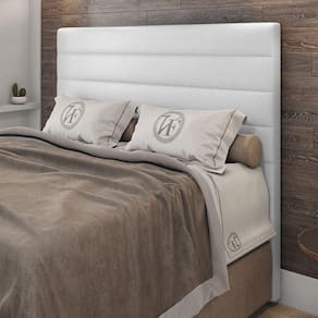 Cabeceira Solteiro Napoli 90cm Material Sintético Branco c/ Frame Italian Flex