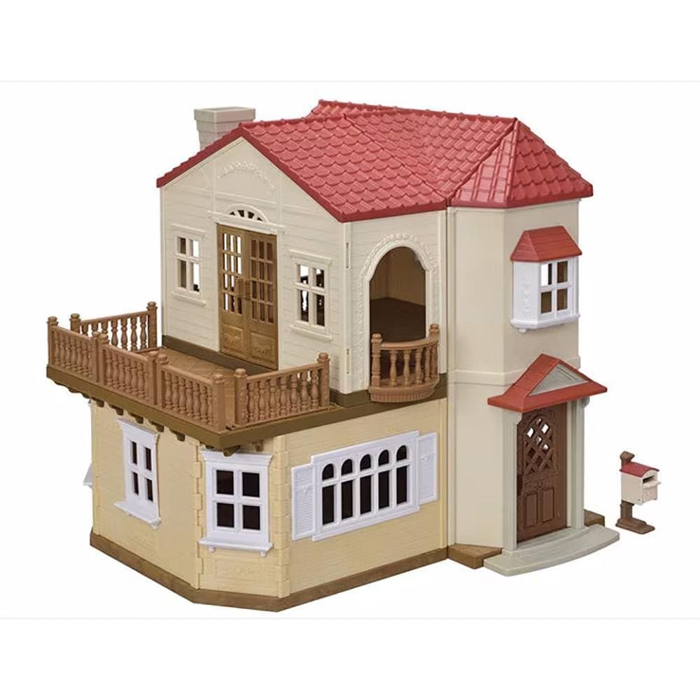 Casa Telhado Vermelho Luzes Sylvanian Families Sotão Secreto