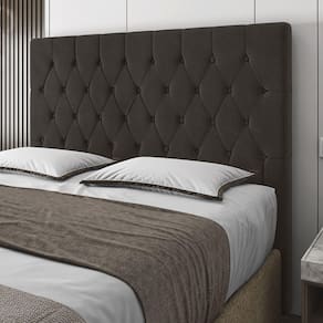 Cabeceira Casal Potenza 140cm Veludo Marrom c/ Frame Italian Flex