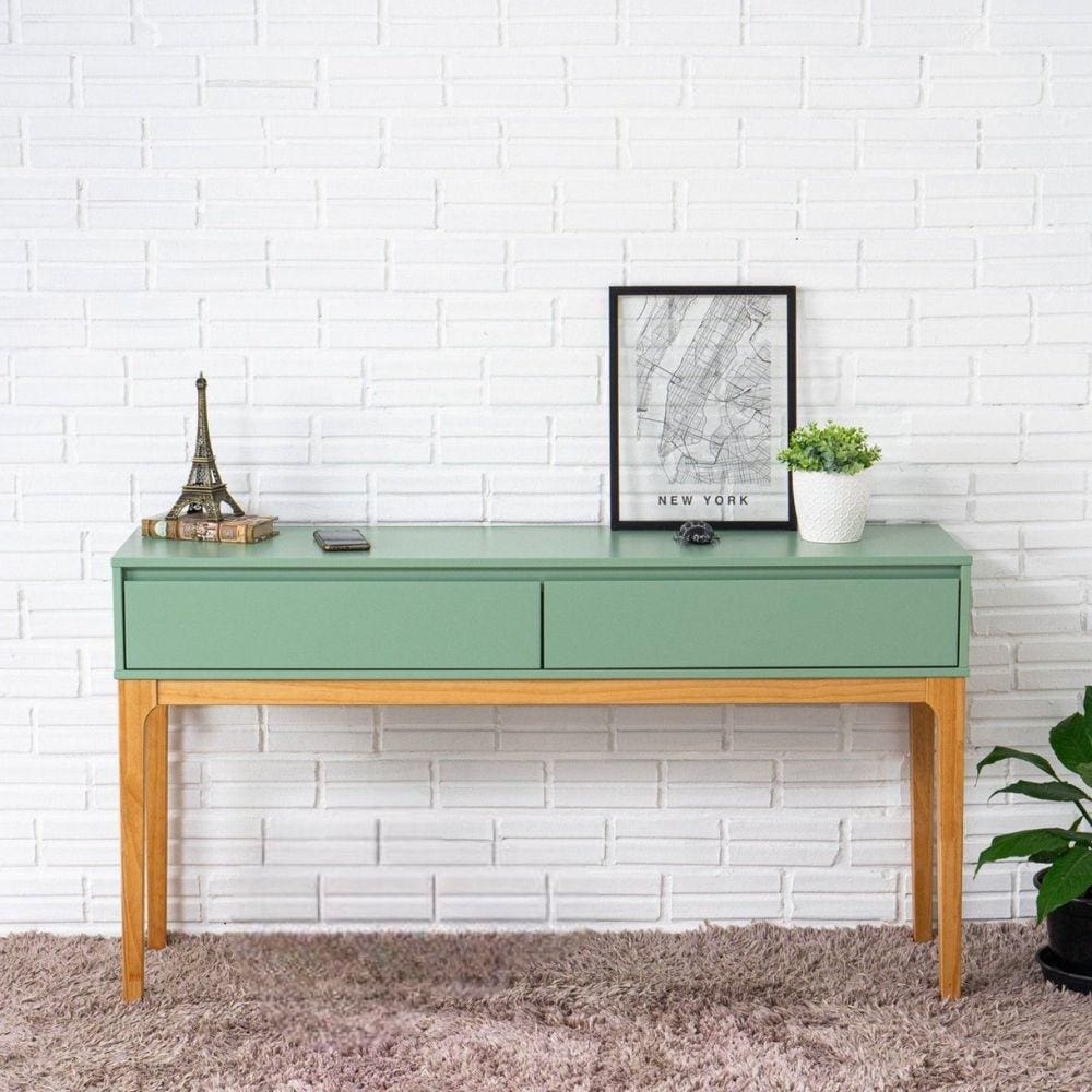 Aparador 2 Gavetas Sálvia 140cm Bento Yescasa Sálvia/Amêndoa