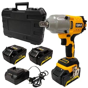 Chave de Impacto 1/2 POL Brushless Bateria 20V 620Nm 2 Baterias 4,0Ah e Maleta EV-7600 BIVOLT EVALD