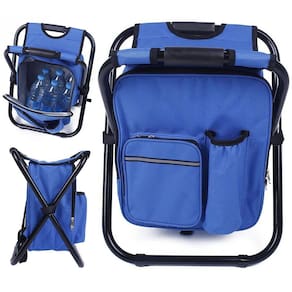 Cadeira Mochila Banqueta Bolsa Semi Termica Banco Dobravel Pesca Praia Acampamento Pescaria Camping