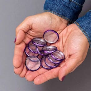 Discos + Elástico Roxo Metálico 31mm G Caderno Inteligente CI312025