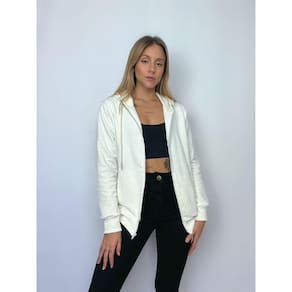 Jaqueta Moletom Aveloz Easy Feminina- Off White
