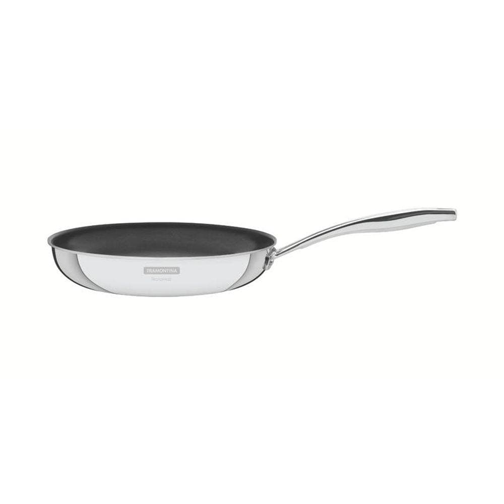 Frigideira Tramontina Grano Em Aço Inox Com Corpo Triplo Revestimento Interno Em Antiaderente Com Cabo 20 Cm 1,2 L