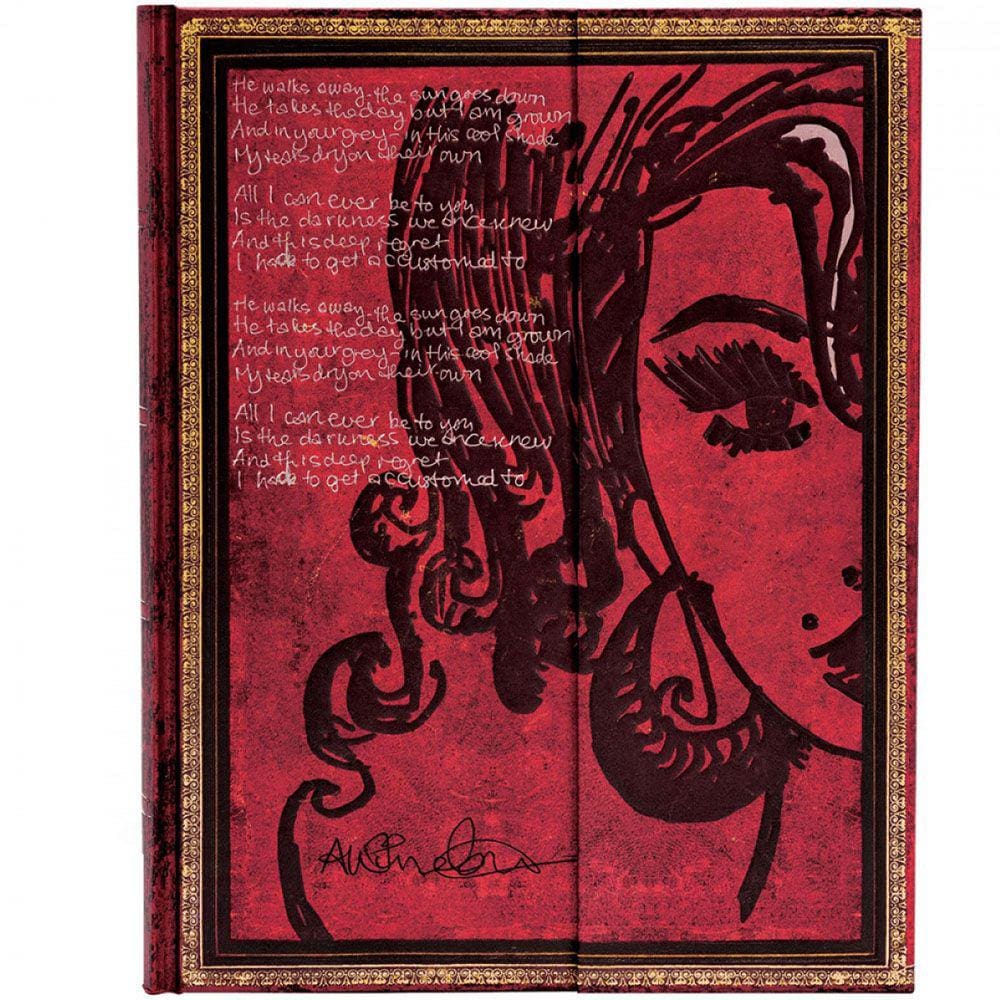 Caderno Amy Winehouse Lágrimas Secas Capa Dura Maxi Pautado Paperblanks PB2526-9