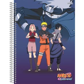 Caderno Espiral Universitário Naruto Shippuden 1 Matéria 80 Folhas - São Domingos
