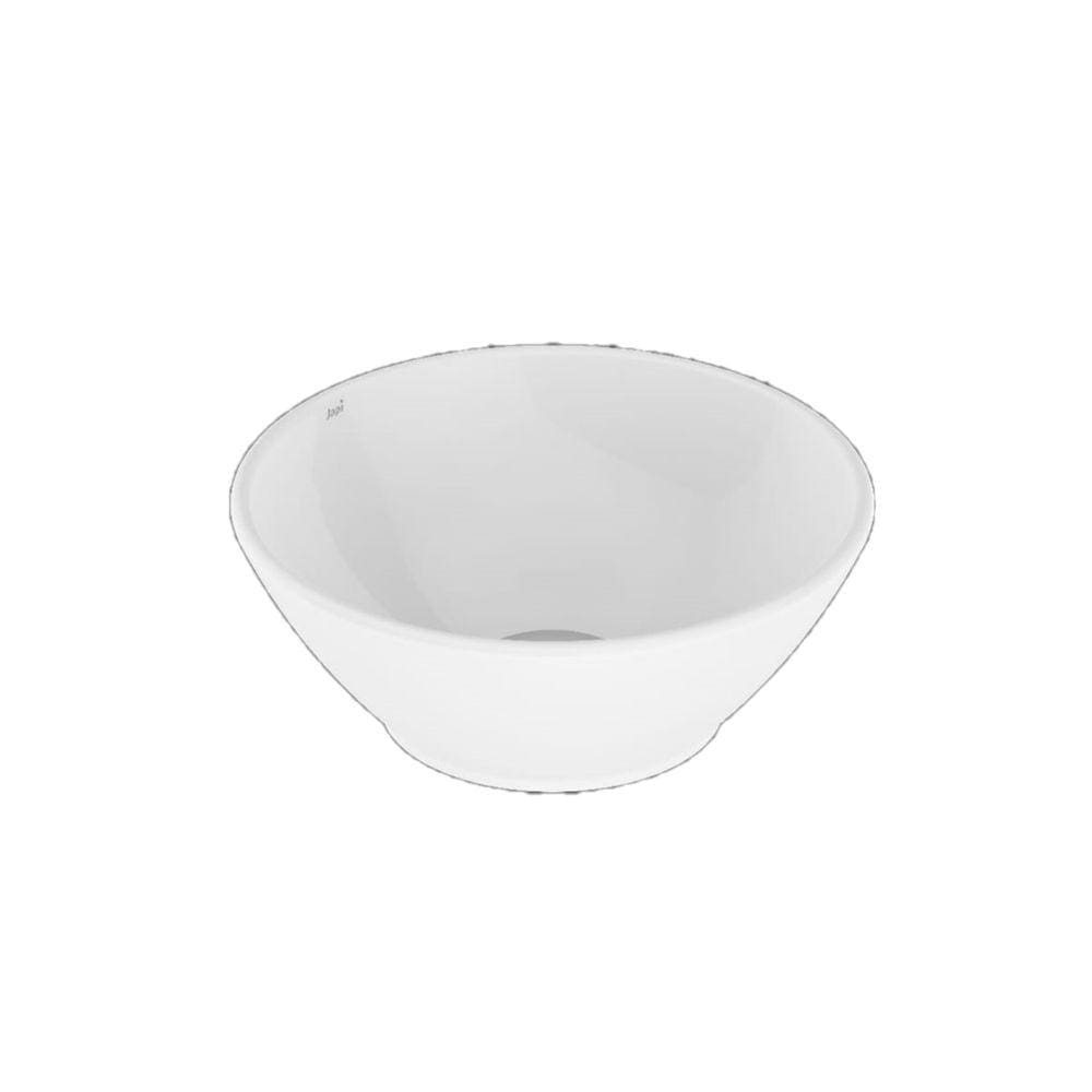 Cuba Redonda Lavabo Banheiro Apoio Branca Udine 27cm Japi