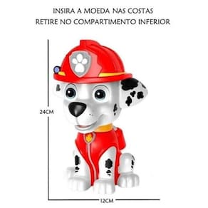 Marshall Patrulha Canina Boneco Cofrinho Educativo Infantil
