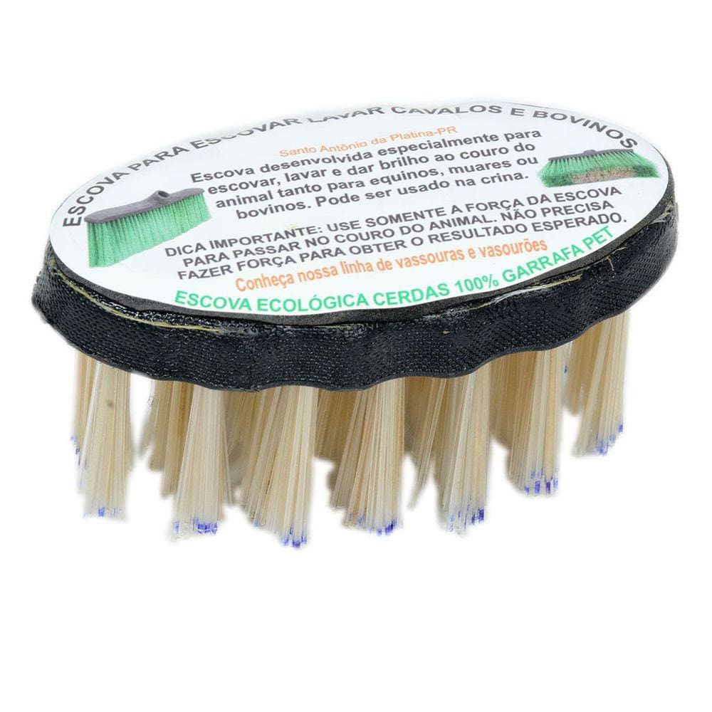 Escova p/ Cavalos Tipo Rasqueadeira Super Macia Forte Resistente Eficiente dá Brilho 100%em Plástico