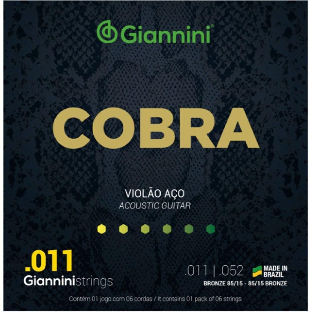 Encordoamento Giannini Violao Geeflk Bronze 85/15 0.011