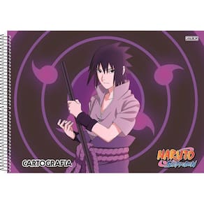 Caderno Espiral Cartografia e Desenho Naruto 60 Fls - São Domingos
