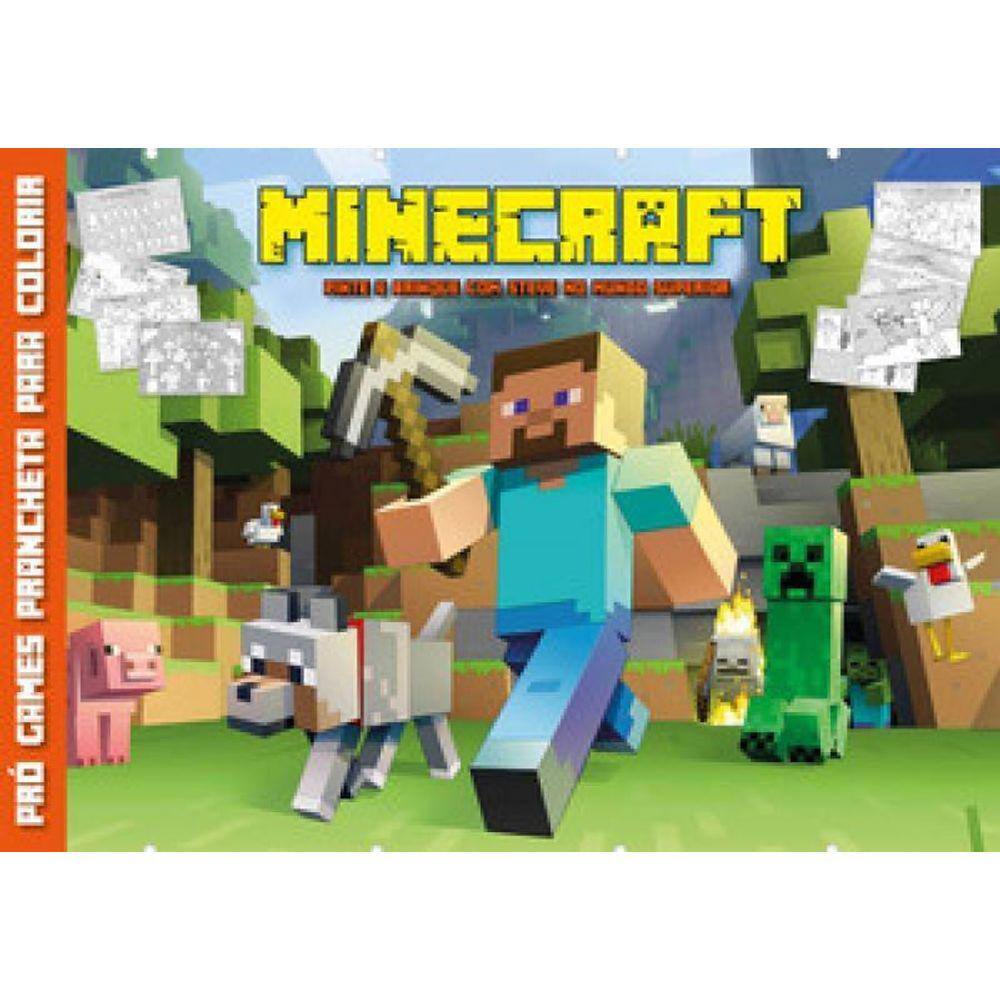 Boneco papel montar minecraft