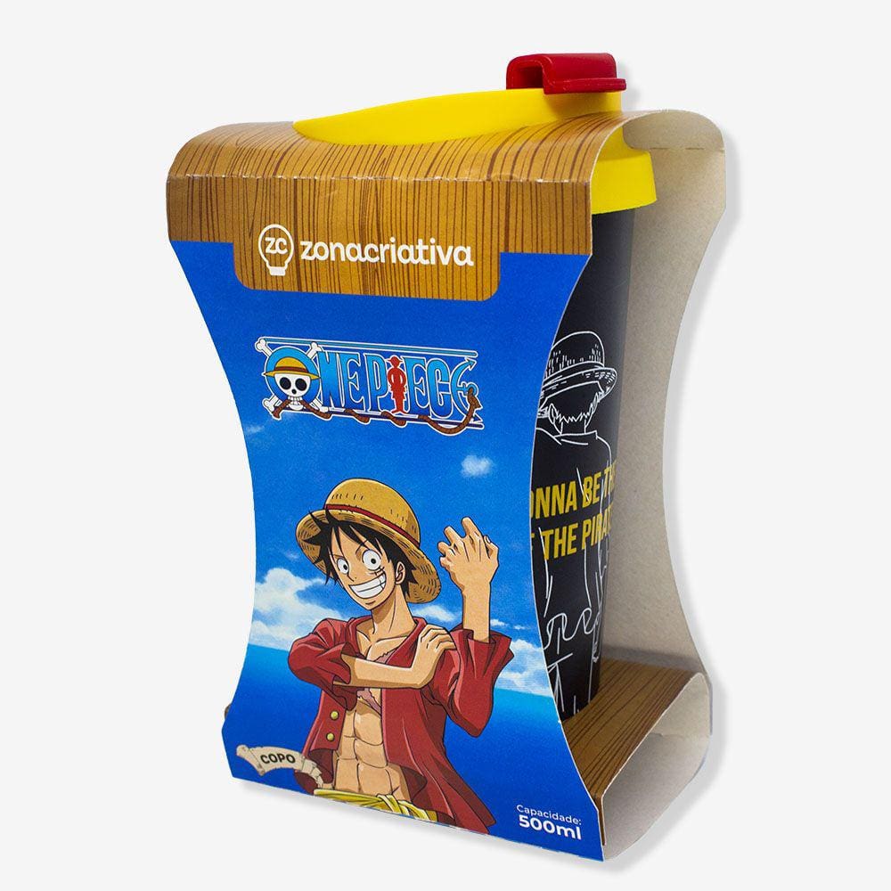 Copo Viagem Bucks 500 Ml Straw Hat Skull Luffy One Piece Zc