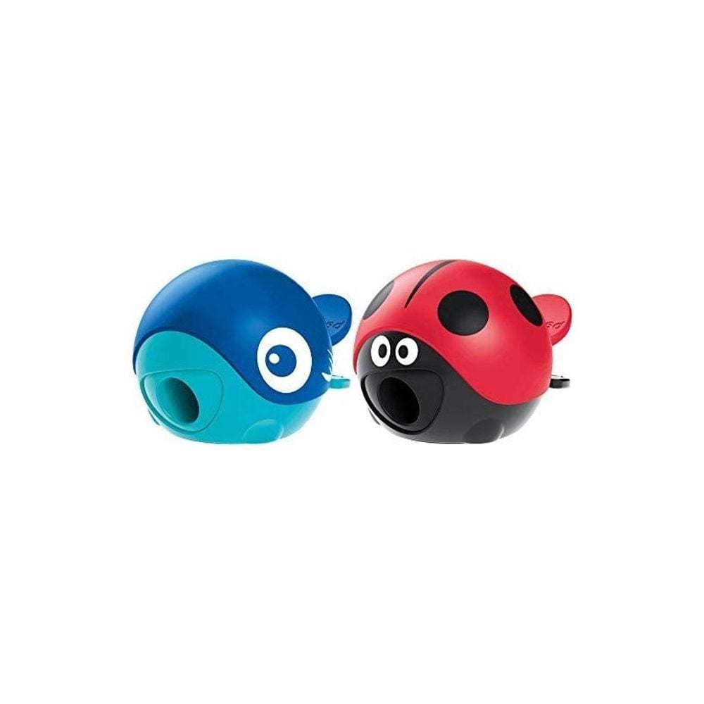 Kit 02 Apontador Escolar Croc Croc Easy Baleia e Joaninha Maped | Divertido | Criativo | Animais Fofos | Colecionável