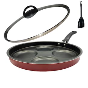 Caldeirão 16 Cm C Tampa Vidro Antiaderente 5 Camadas Teflon