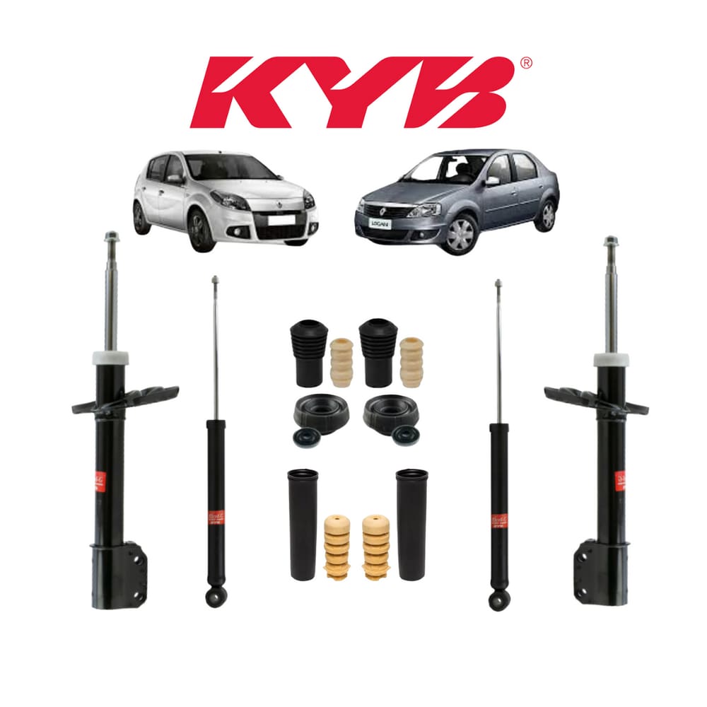 Amortecedor Kyb+Kit Batente Diant/Tras Esquerdo/Direito Sandero Stepway 2019/20