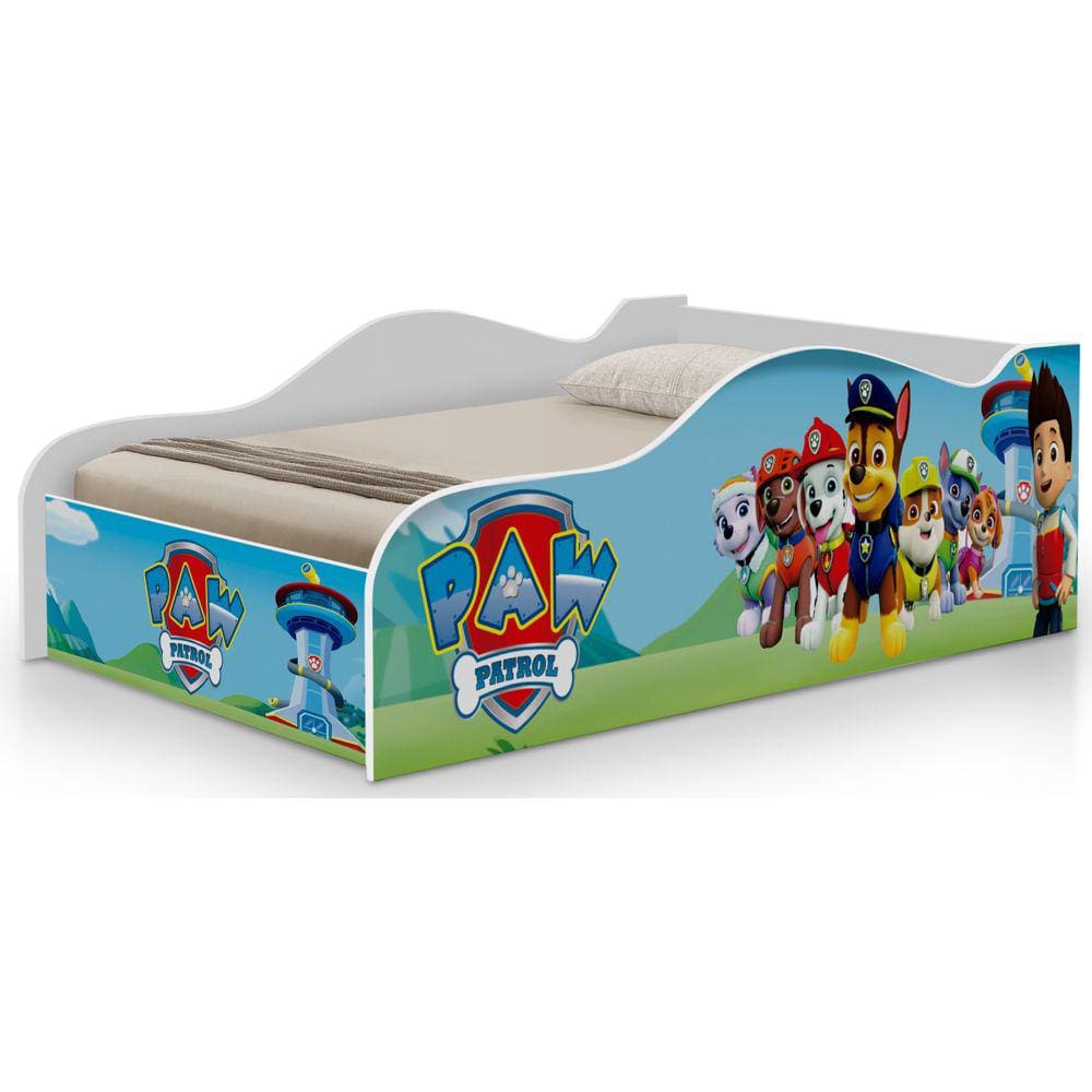 cama infantil carro proteção lateral patrulha canina