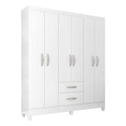 Guarda-Roupas com 6 Portas e 2 Gavetas Multimóveis CR35137