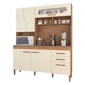 Cozinha Compacta 160cm com 6 Portas e 2 Gavetas Multimóveis CR20111