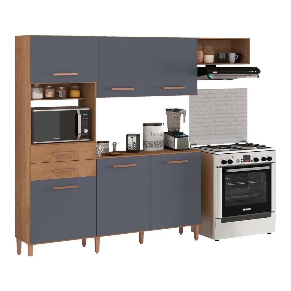 Cozinha Completa Compacta 3 Pçs 225cm Multimóveis CR20110
