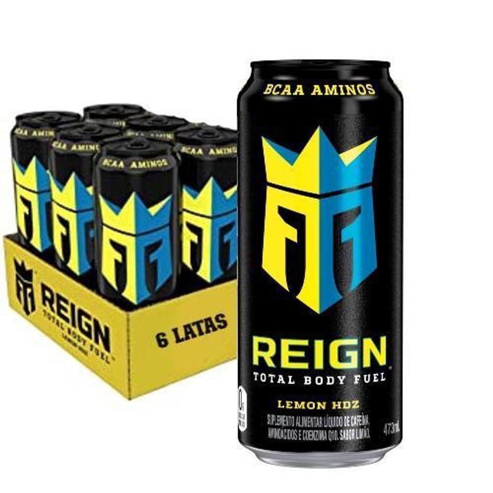 Energético Alta Performance Reign Lemon Hdz 473Ml 6 Latas
