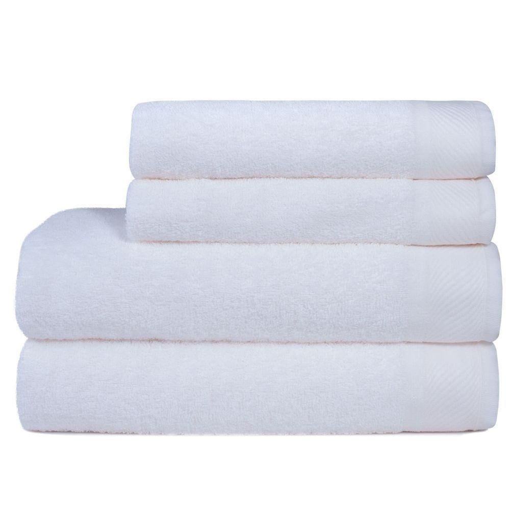 Jogo De Toalha Banhão 4 Peças Eleganz Lmpeter Branco