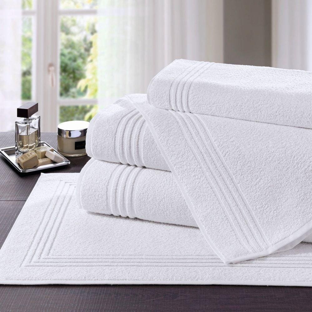 Toalha De Piso Hotel Imperial 570 G/m² 50x80cm Lufamar Branca