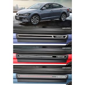 Jogo Soleira Premium Elegance Vw Virtus - 4 Portas ( Vinil + Resinada 8 Peças )