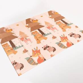 Tapete Infantil Atividades Dobrável 150x200cm Espessura 8mm Animais