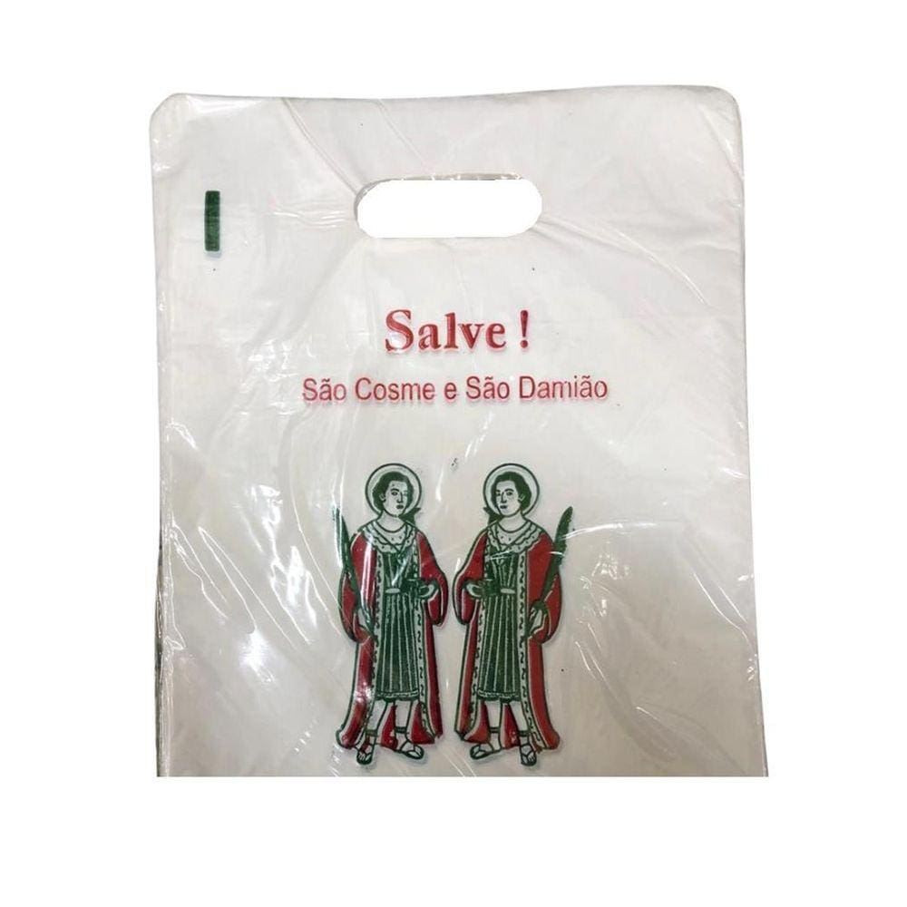 Kit 150 Sacolas Plástica para São Cosme e Damião 33x24