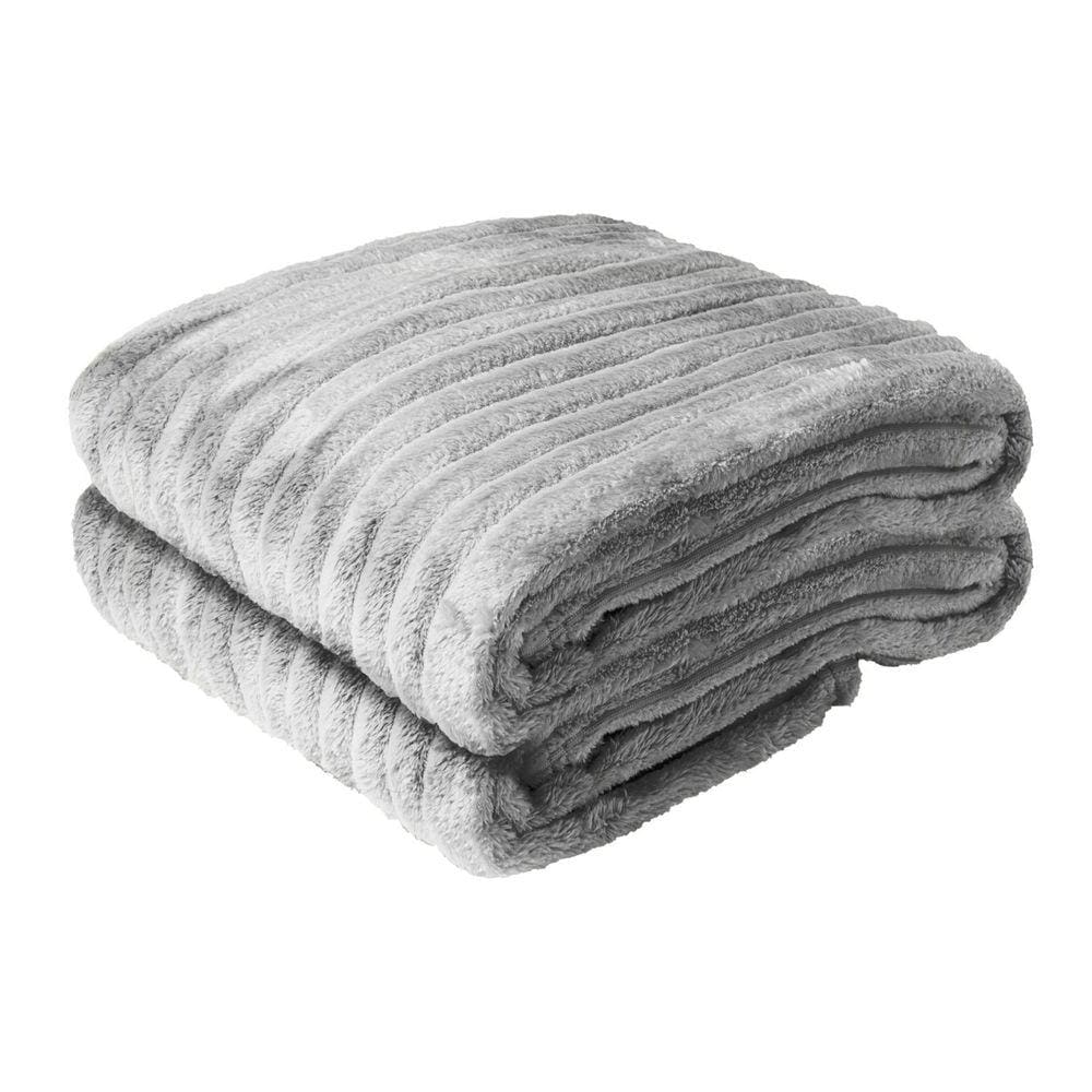 Manta Cama Casal Soft Premium 180x230cm Belchior Cinza