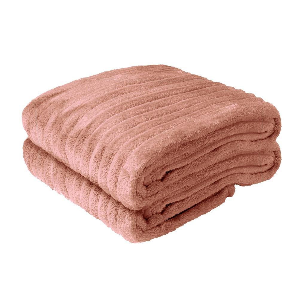 Manta Cama Casal Soft Premium 230x180cm Belchior Coral
