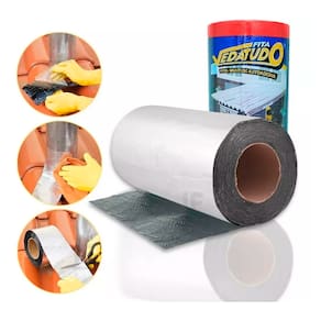 Manta Asfáltica Auto Adesiva Aluminizada - 30cm X 10m