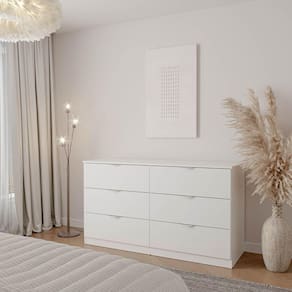Cômoda 6 Gavetas Hera CabeCasa MadeiraMadeira Branco Geada