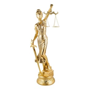 Enfeite Estatua Direito Mesa Dama Da Justiça 21.5cm