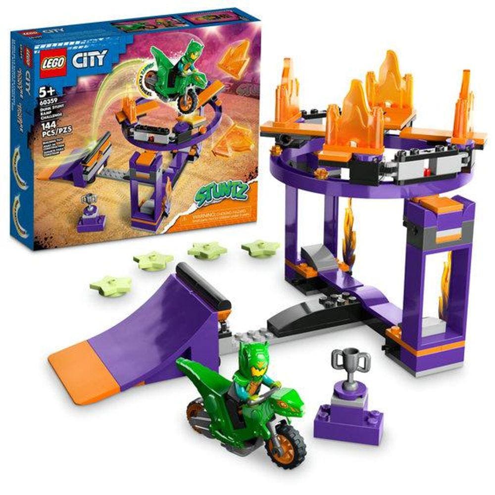 Lego city desafio de enterradas com rampa de acrobacias (144 peças)