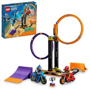 Lego city desafio de acrobacias com anéis giratórios (117 peças)