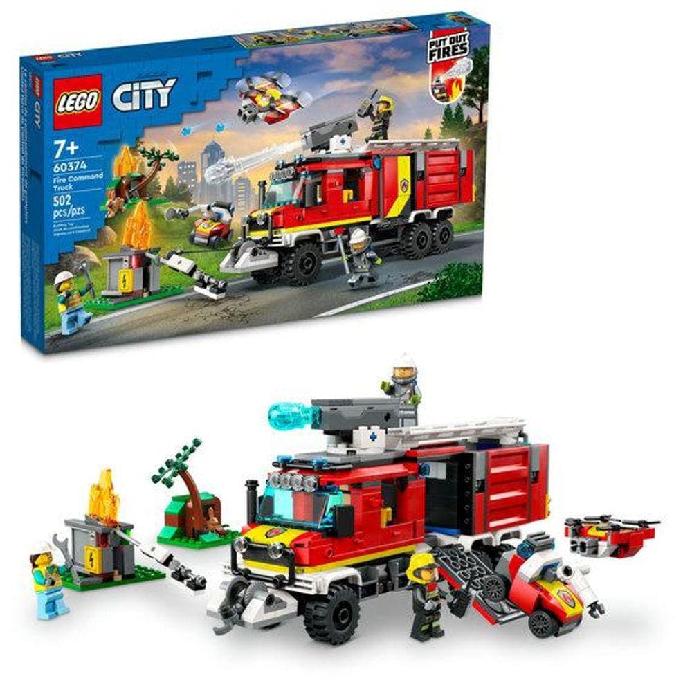 Lego city caminhão de comando dos bombeiros (502 peças)