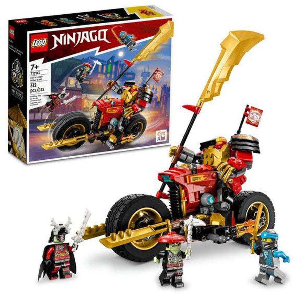 Lego ninjago robô motoqueiro evo do kai (312 peças)