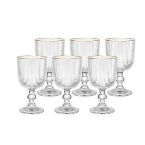 Taça Graffiato com Borda Dourada Água/Vinho 370ml Hauskraft