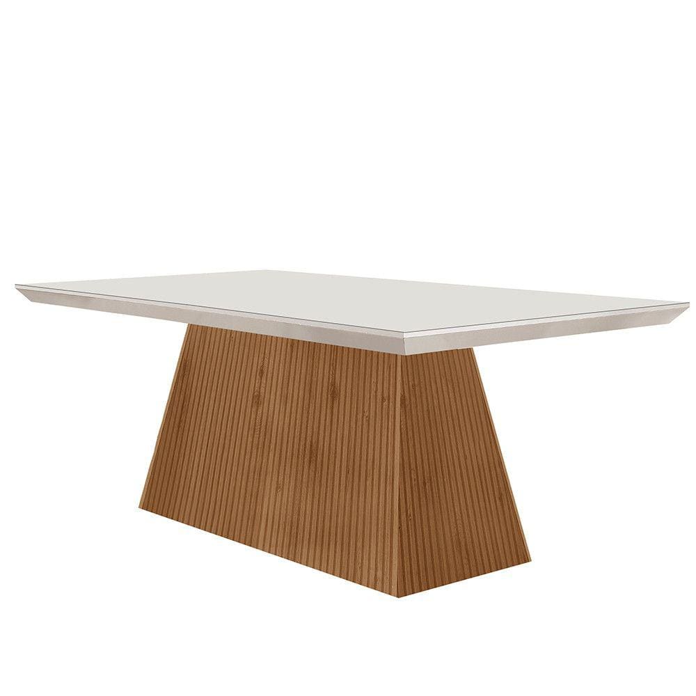 Mesa para Sala de Jantar Aida 180cm Em MDF e Vidro