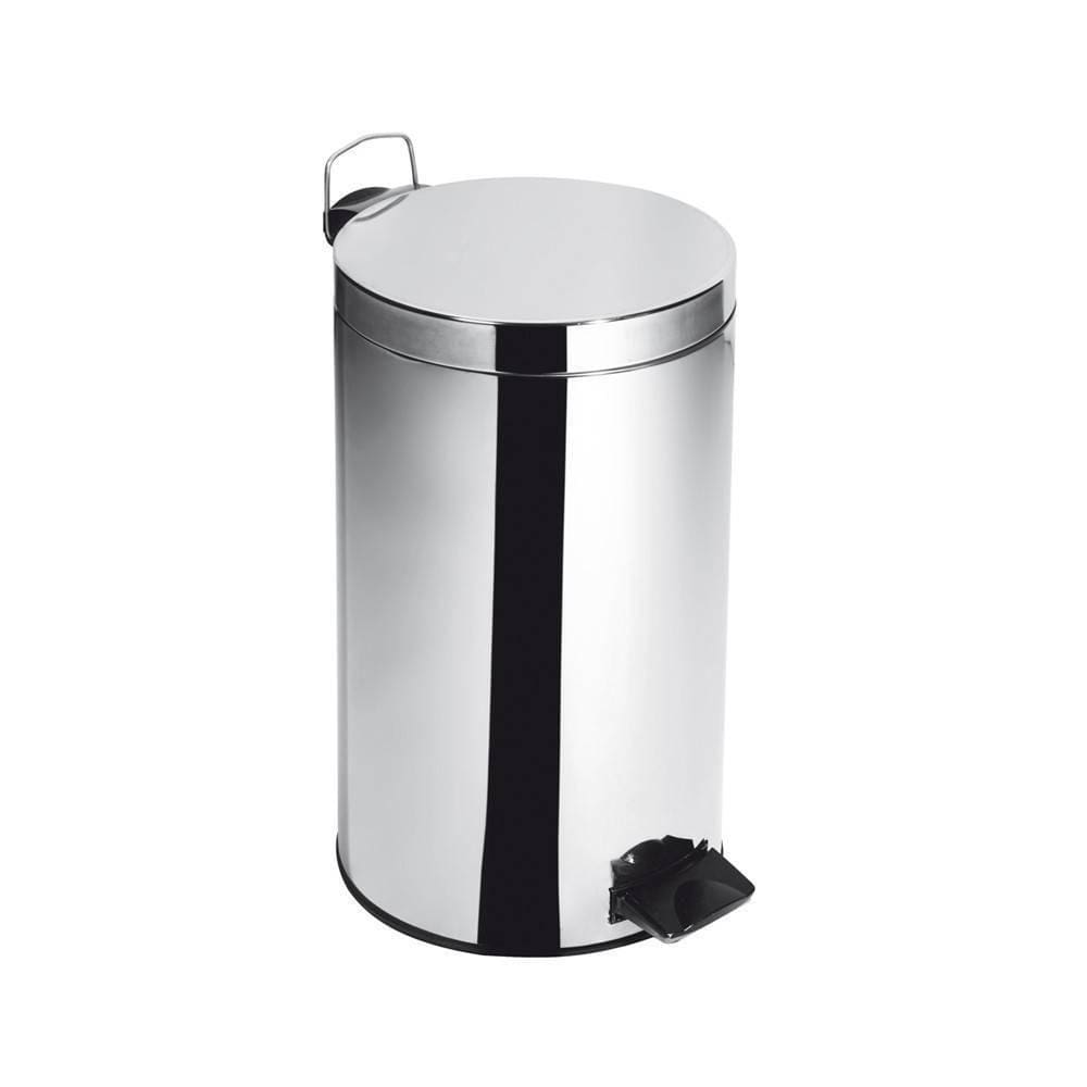 Lixeira Com Pedal Inox 20L - Em Casa Tem